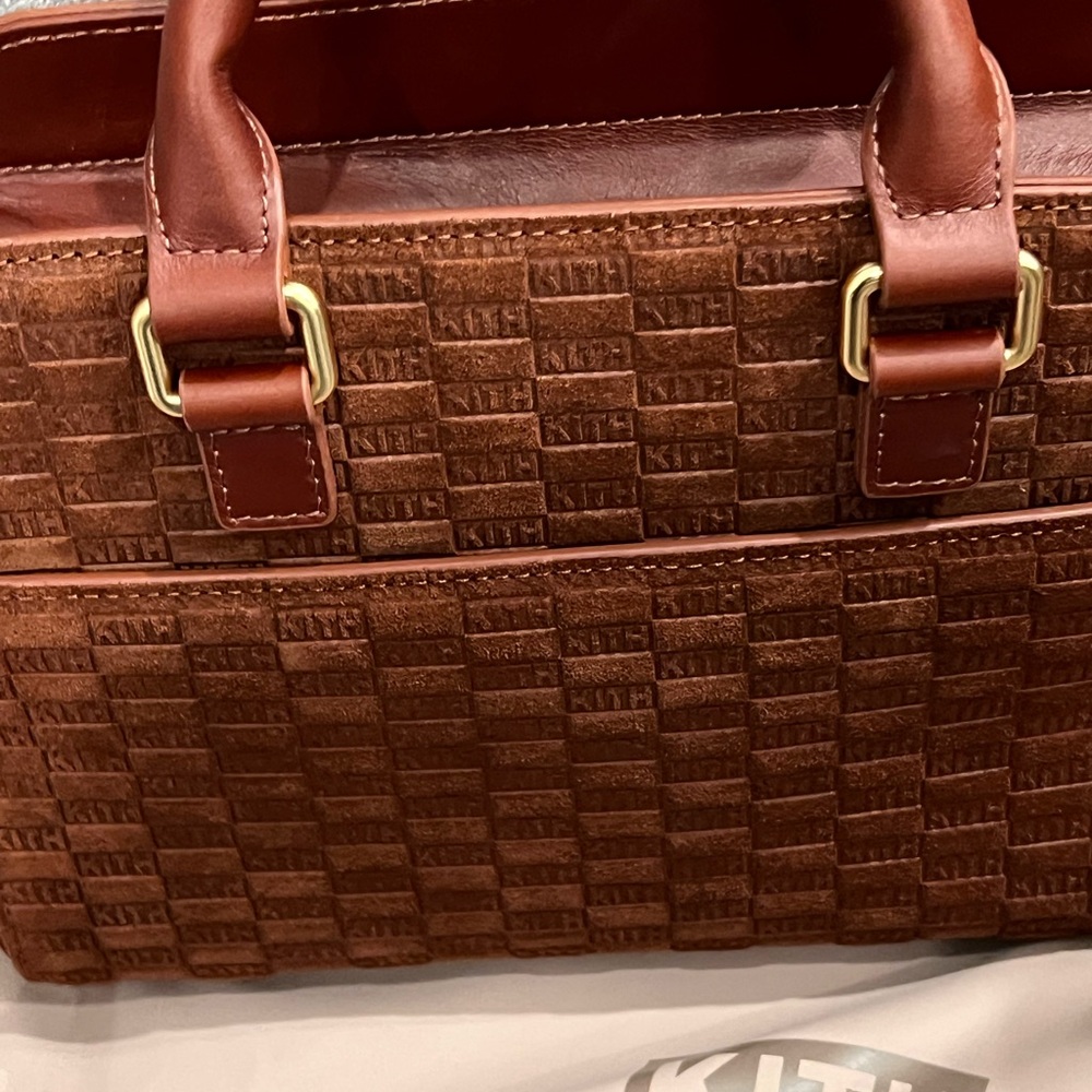 Kith Monogram Suede Mini Document Bag With Long A… - image 1